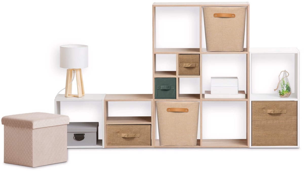 5Five Roundy Opberger - Polyester - 31x31x31cm - Beige