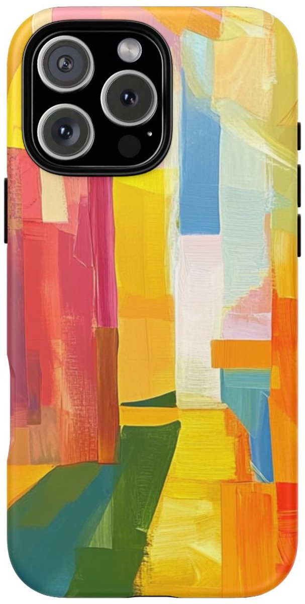 Abstracte Kleurrijke Penseelstreken – Telefoonhoesje Geschikt voor iPhone 16 Pro Max