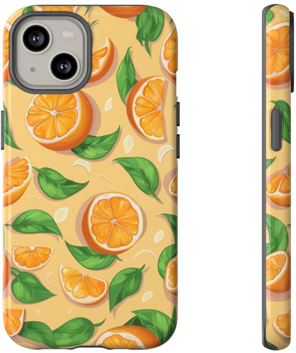 Vrolijk Sinaasappelpatroon – Telefoonhoesje Geschikt voor iPhone 14