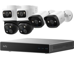 Eufy S4 & E40 & NVR | 4K PoE Camera Systeem met 4 Camera's & Opnamerecorder
