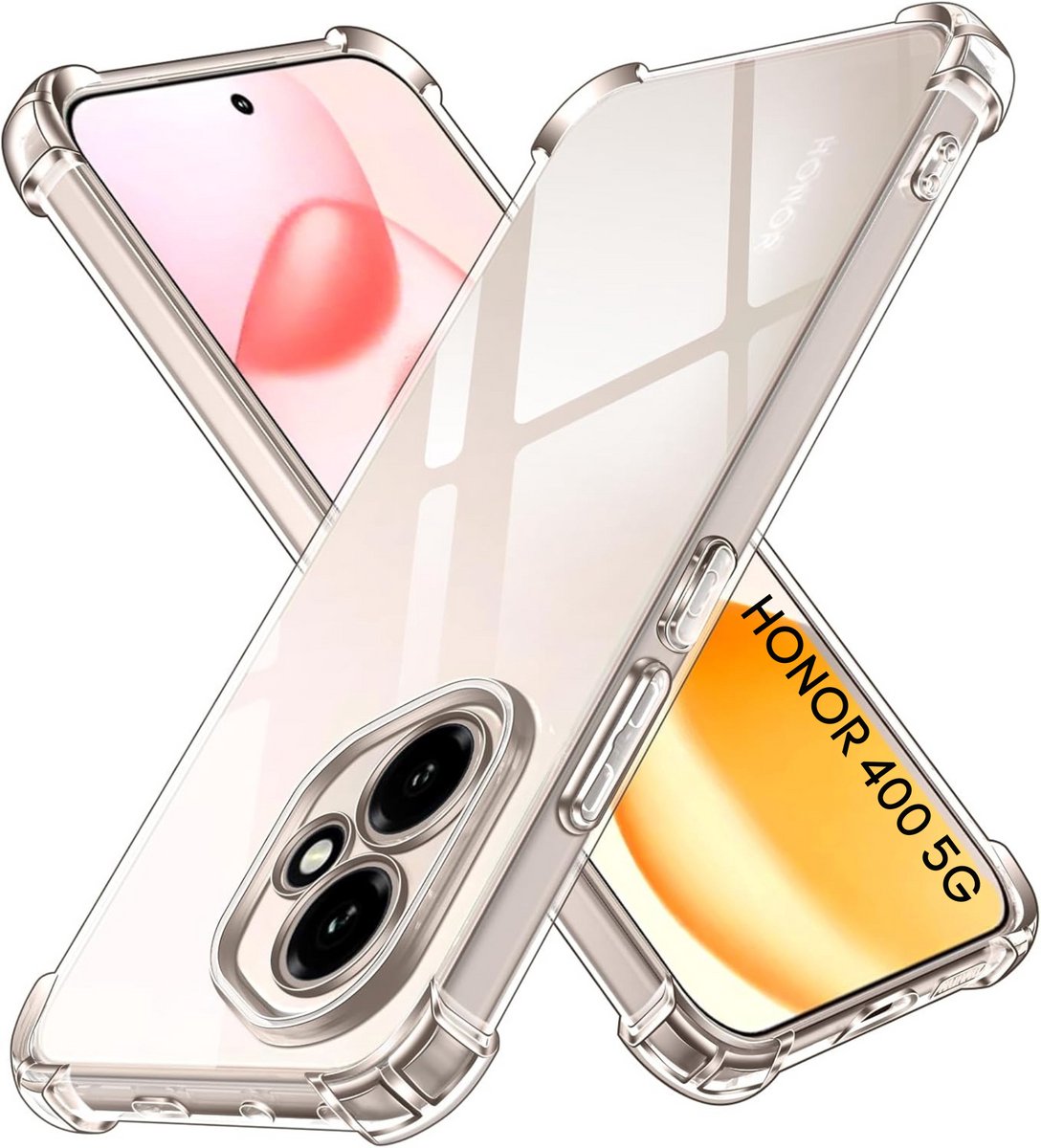 Hoesje geschikt voor Honor 400 5G backcover Shockproof siliconen Transparant