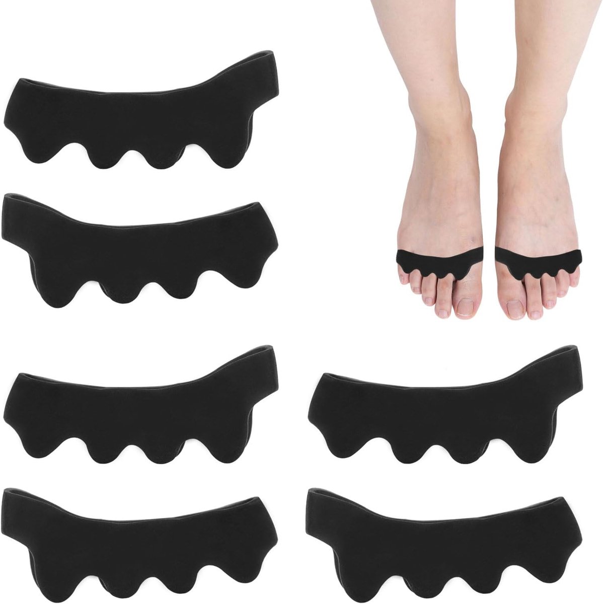 Silicone Toe Separator Sandals voor Vrouwen - 3 Pairs/6 Pieces - Comfort en Ondersteuning