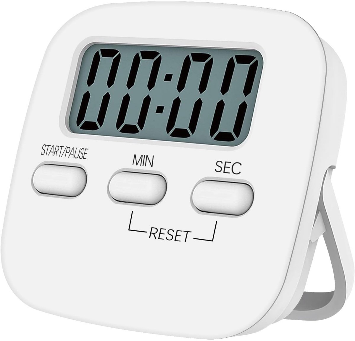 TOVBMUP Magnetische keukentimer - Met display - Met stopwatch - Luid alarm en aftelling - Wit