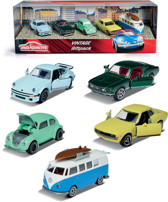 Majorette Vintage 5 stuks Giftpack - 7,5cm - Voertuigen - Die-Cast - Vanaf 3 jaar - Speelgoedvoertuig van Majorette — afbeelding 4