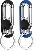 Autosleutelhanger voor heren, 2 stuks metalen sleutelhangers voor in de auto
