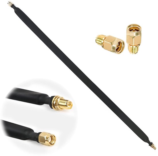 Bingfu RP-SMA F1.37 Coaxial Cable, 30 cm Reliable Broadband Performance, for Helium HNT Miner, LoraWAN Gateway, WiFi Antenna, RP-SMA Devices