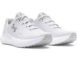 Under Armour UA W Charged Surge 4-WHT Dames Sportschoenen - Wit - Distant Grijs - Metallic Silver