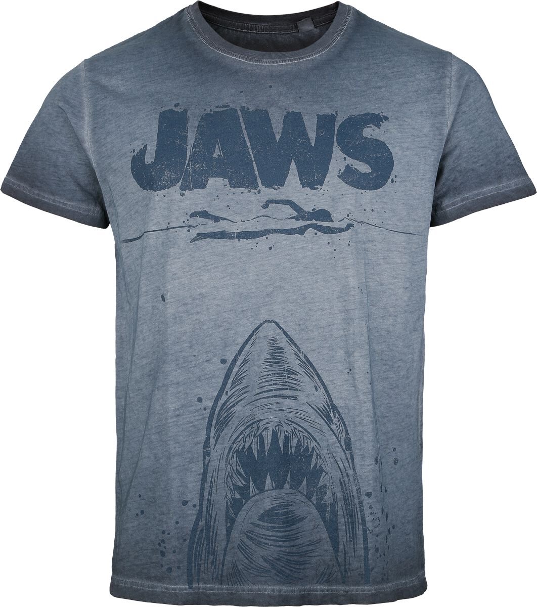 Jaws Jaws - Poster Heren T-shirt - blauw - M