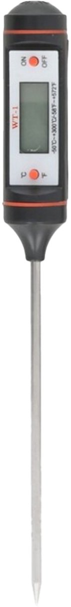 Gerimport Keukenthermometer - digitaal - vleesthermometer - BBQ - RVS/ kunststof - 20 cm - voedselthermometer