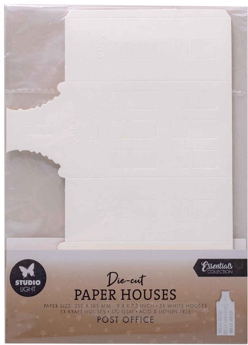 Die-cut paper houses Post office - Essentials nr. 58