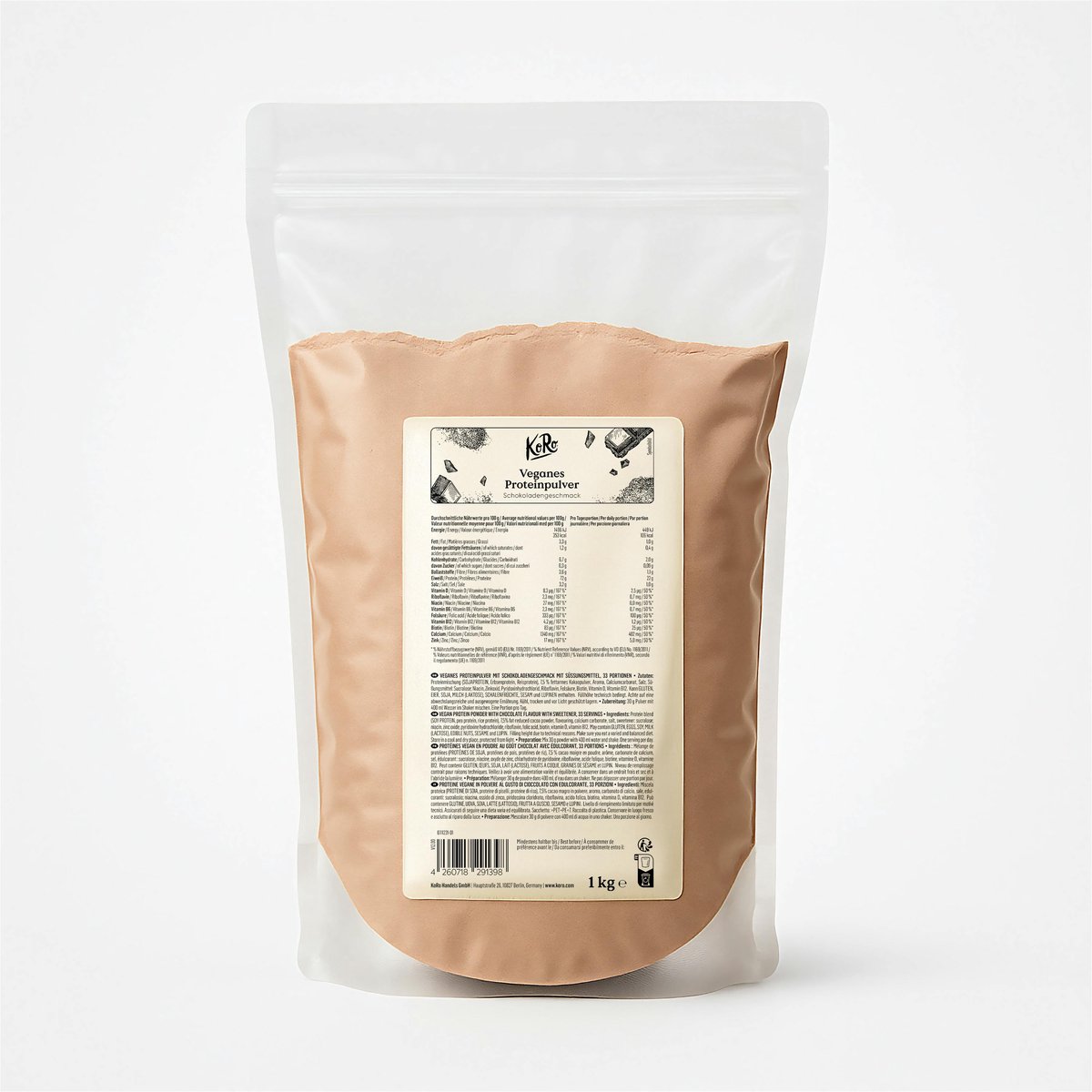 Goedkoopste KoRo | Vegan eiwitpoeder chocolade 1 kg