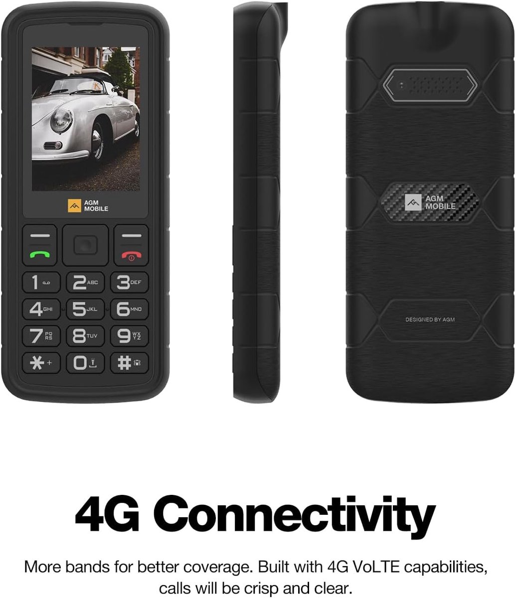 AGM Mobiles - M9 Floating - Dual SIM - Robuuste telefoon -IP69 - Zwart - 4G LTE