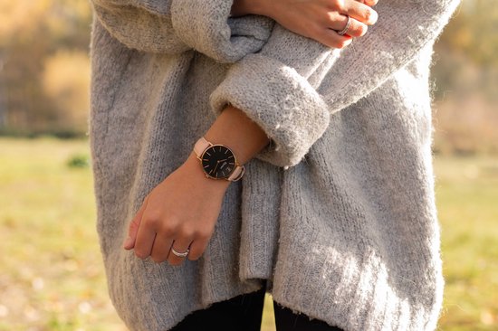 Montre Femme Elysian - Or rose - Cuir Rose - ELY01140 - Acier inoxydable - Ø 36mm