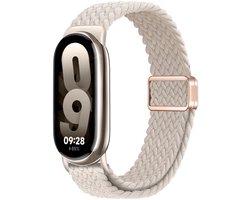 Strap-it Gevlochten nylon bandje met magneetsluiting - geschikt voor Xiaomi Smart Band 11 / Smart Band 10 / Smart Band 9 / Smart Band 8 (sterrenlicht)