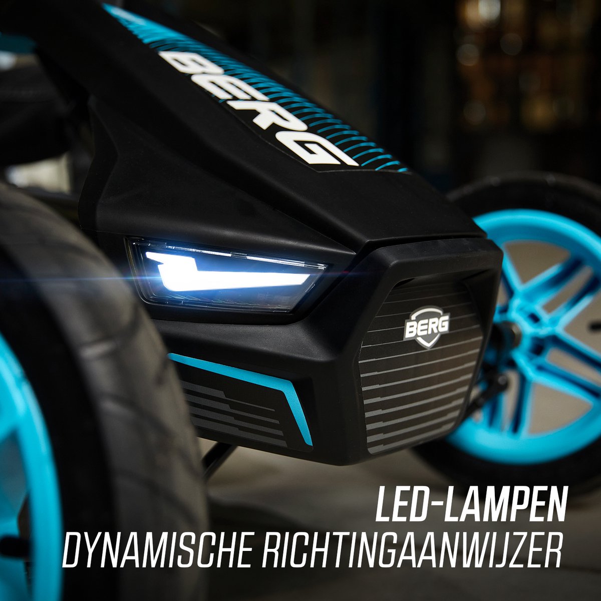 BERG Rally APX Blue Skelter - 4+ Jaar - Verstelbare Stoel - LED verlichting - Soundbox Race - Blauw — afbeelding 4