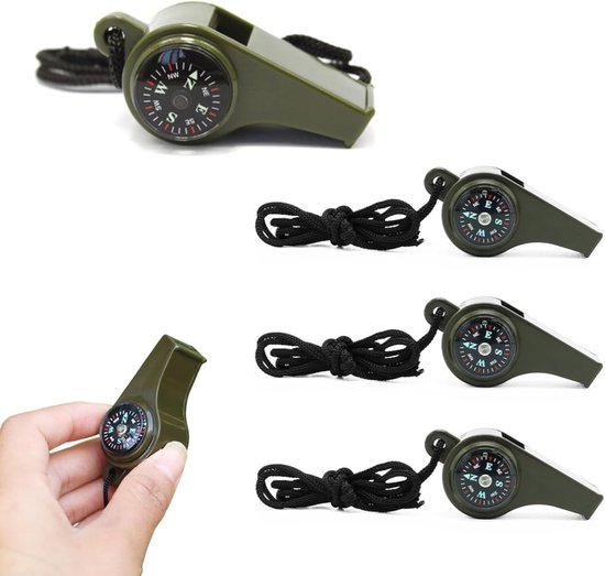 Multifunctioneel Noodfluitje 3-in-1 - Outdoor Survival Multifunctioneel Noodfluitje 3-in-1 - Outdoor Survival