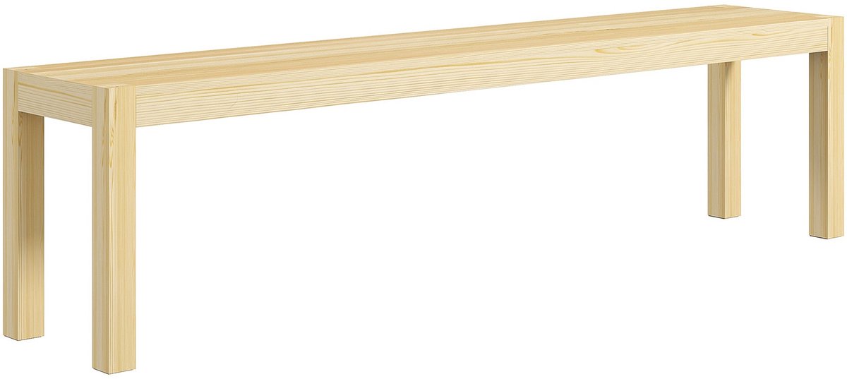 Merax Houten Zitbank 3-Zits – Landelijke Keukenbank – Massief Houten Bank – 175x33x45 cm – Tot 330 kg – Voor Binnen en Buiten