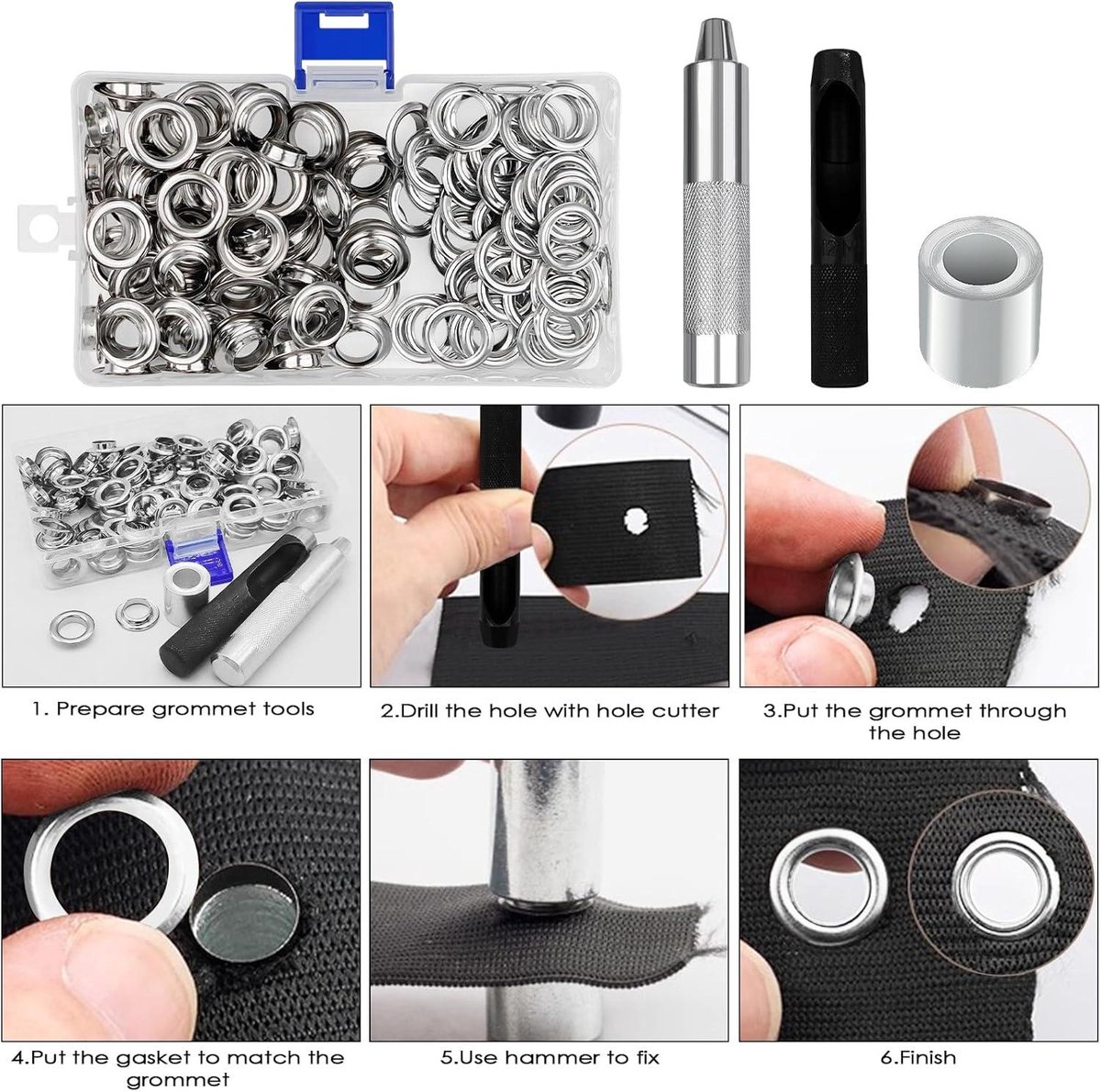 Eyelets Kit 701pcs Eyelets Metal Eyelets 5mm Eyelet Tool Set Eyelets Kit 701pcs Eyelets Metal Eyelets 5mm Eyelet Tool Set