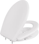 Abattant WC Anycee Max - Abattant WC Softclose en forme de O - Duroplast blanc Antibacterieel - Fermeture Easy Close - Chargeable jusqu'à 150 kg - Abattant WC - Abattant WC - Wit