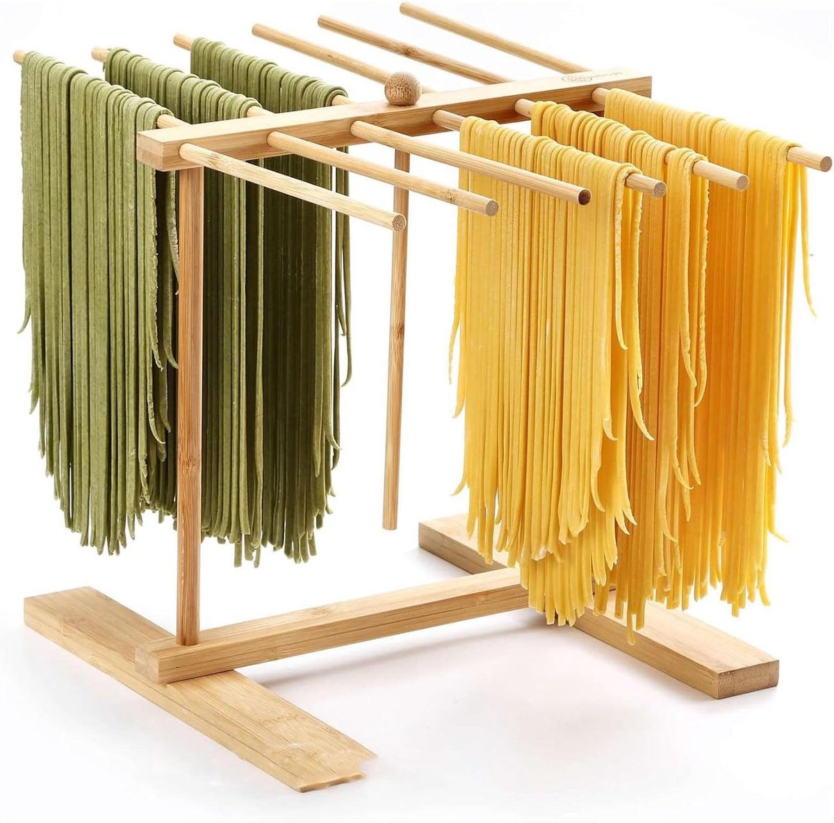 JGS Premium - Opvouwbaar Pasta Droogrek met 12 Bars voor Eenvoudige Pasta Transfer en Opslag-optie