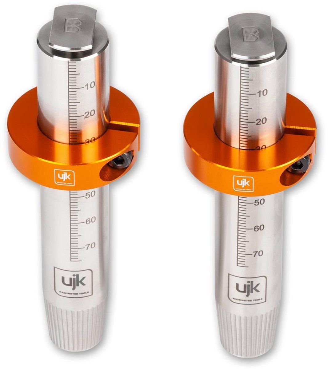 UJK Raildogs voor Mafell / Bosch geleiderails - handig op je MFT / PARF 20 mm gaten werkbank - 2 stuks