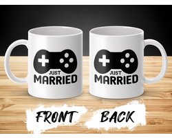 Gamer Bruiloft Mug, Just Married Controller Beker, Nieuw Getrouwd Cadeau, Bruid en Bruidegom Muggen, Gaming Koppels, Jubileum Geschenk