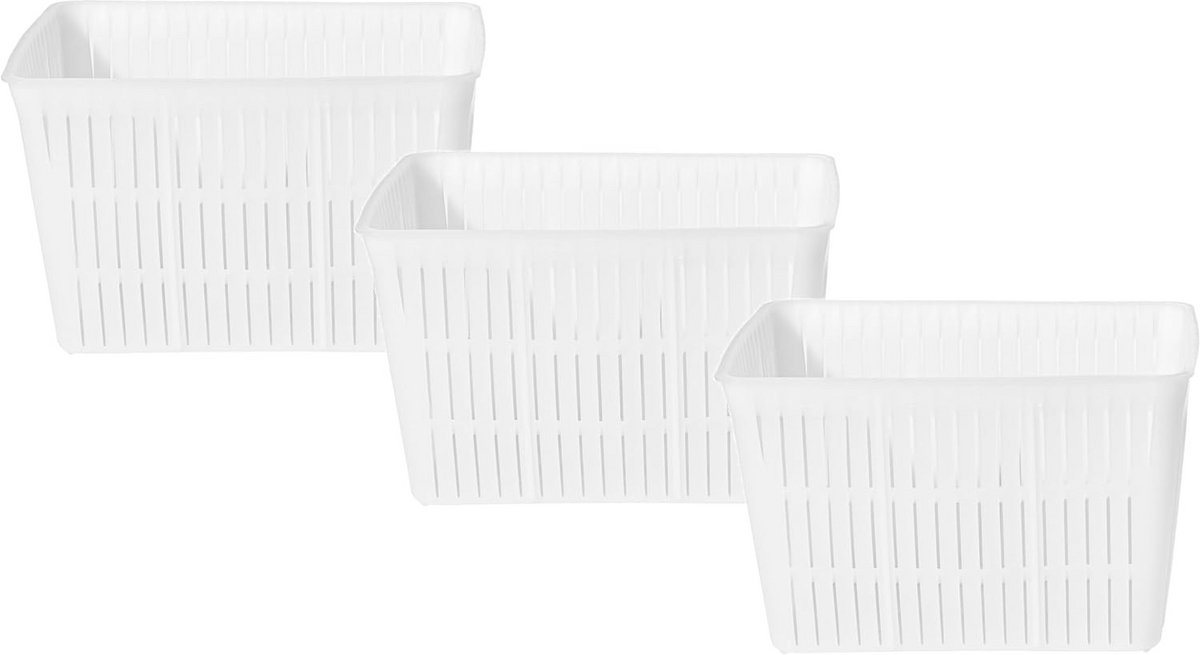Set van 3 Rechthoekige Vormen voor Zachte Kaas - Ideaal voor Ricotta en Cottage Cheese