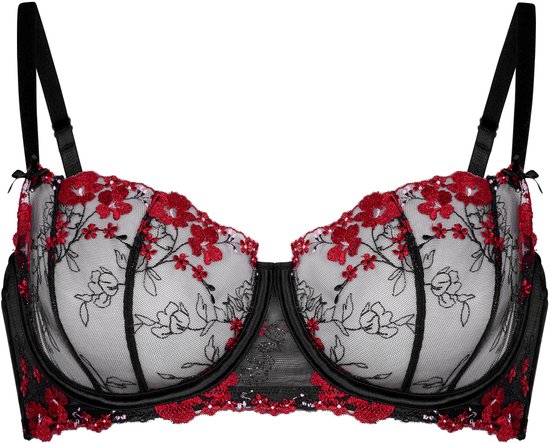Hunkemöller Niet-voorgevormde beugel bh Peonie Zwart