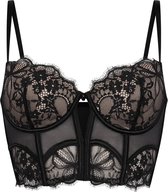 Hunkemöller Prina Padded Underwired Longline Bra Zwart