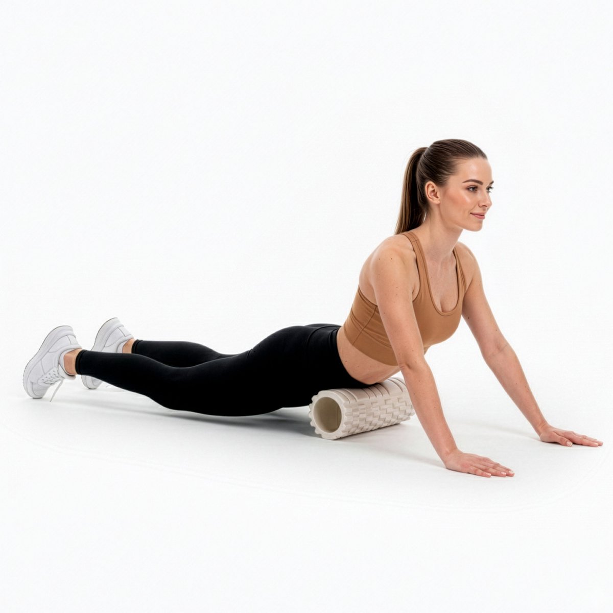 Actiget® Foam roller - Triggerpoint massage - Massage roller - 33 CM - Medium Hard - Lichtbeige thumbnail 8