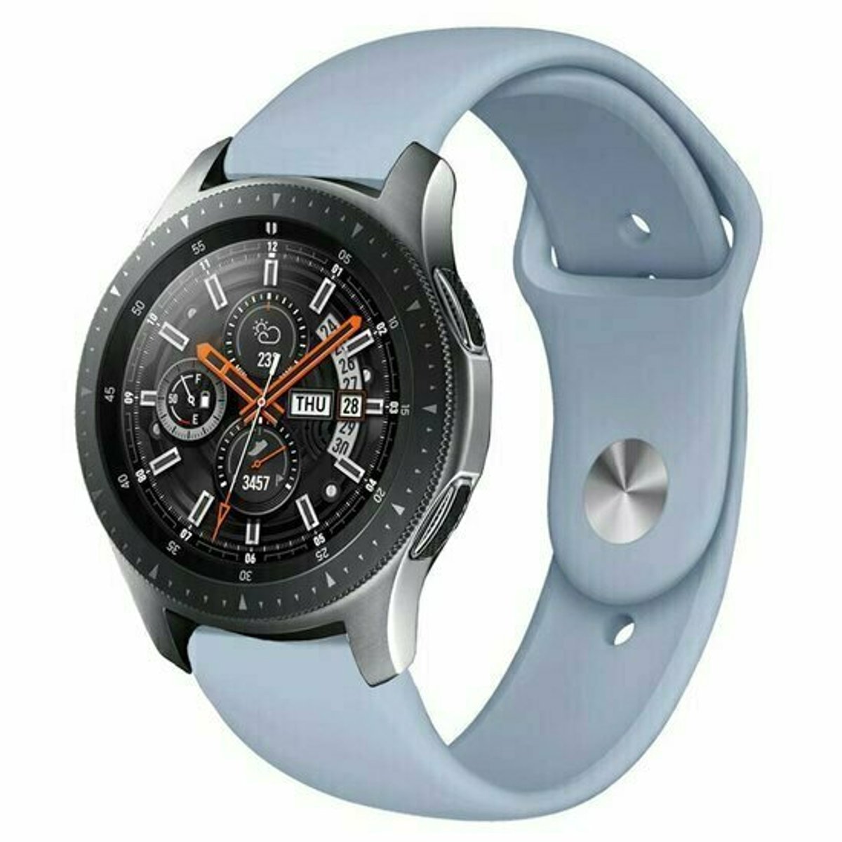 By Qubix - Rubberen sportband - Lichtblauw - geschikt voor Huawei Watch 5 - 46mm