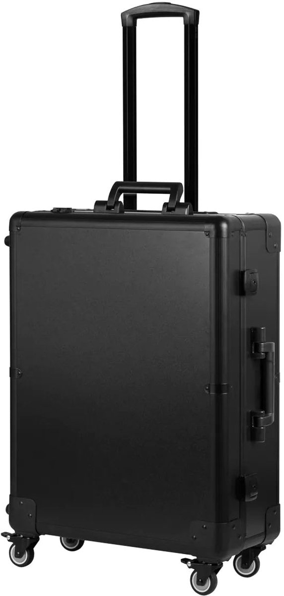 Mobiel Make-up Werkstation op Wielen met Verlichte Spiegel, Speakers, Bluetooth & Verstelbare Poten – Zwart