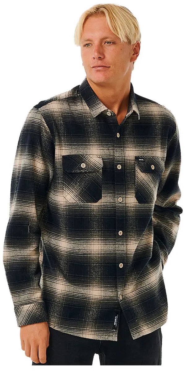 Rip Curl Count Flannel Shirt - Taupe