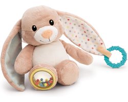 Knuffel konijn Fjella 23 cm lichtroze - zachte knuffel voor baby's en peuters om te knuffelen, vast te pakken en in slaap te knuffelen