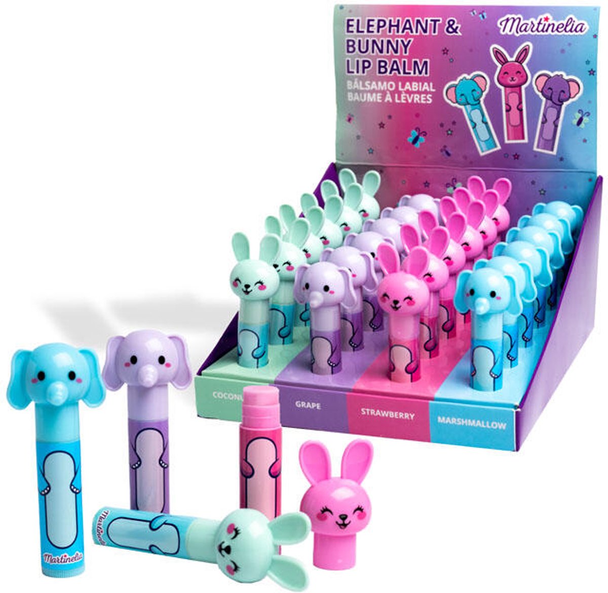 Martinelia Lip Balm - Kinderen - Hydraterende lippenbalsem met dieren, 1 stuk
