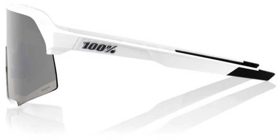 100% S3 - Matte White - Hiper Silver Mirror Lens - WHITE - | bol