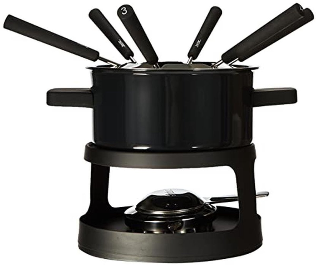 Fondue-set 18/8 roestvrij staal zwart