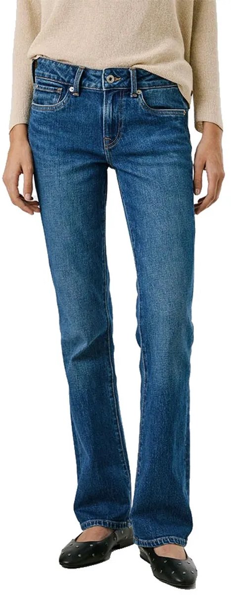 Pepe Jeans Bootcut Fit Lage Taille Jeans Blauw 27 / 32 Vrouw