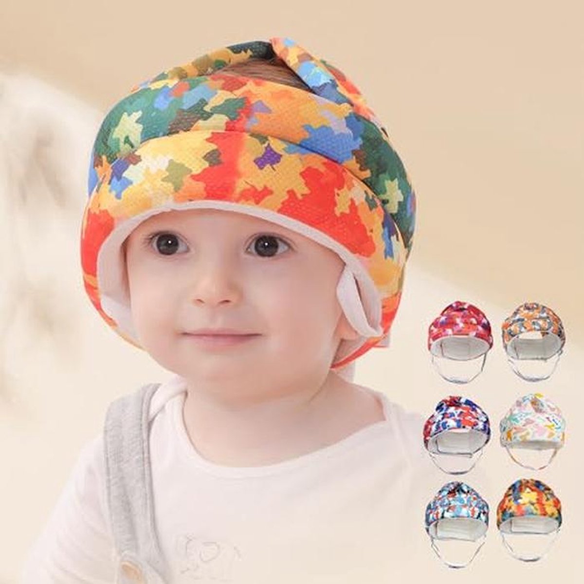 Schokbestendige Babyhelm voor Veiligheid en Bescherming - Ademend en Verstelbaar voor Kinderen 0,5 - 3 Jaar