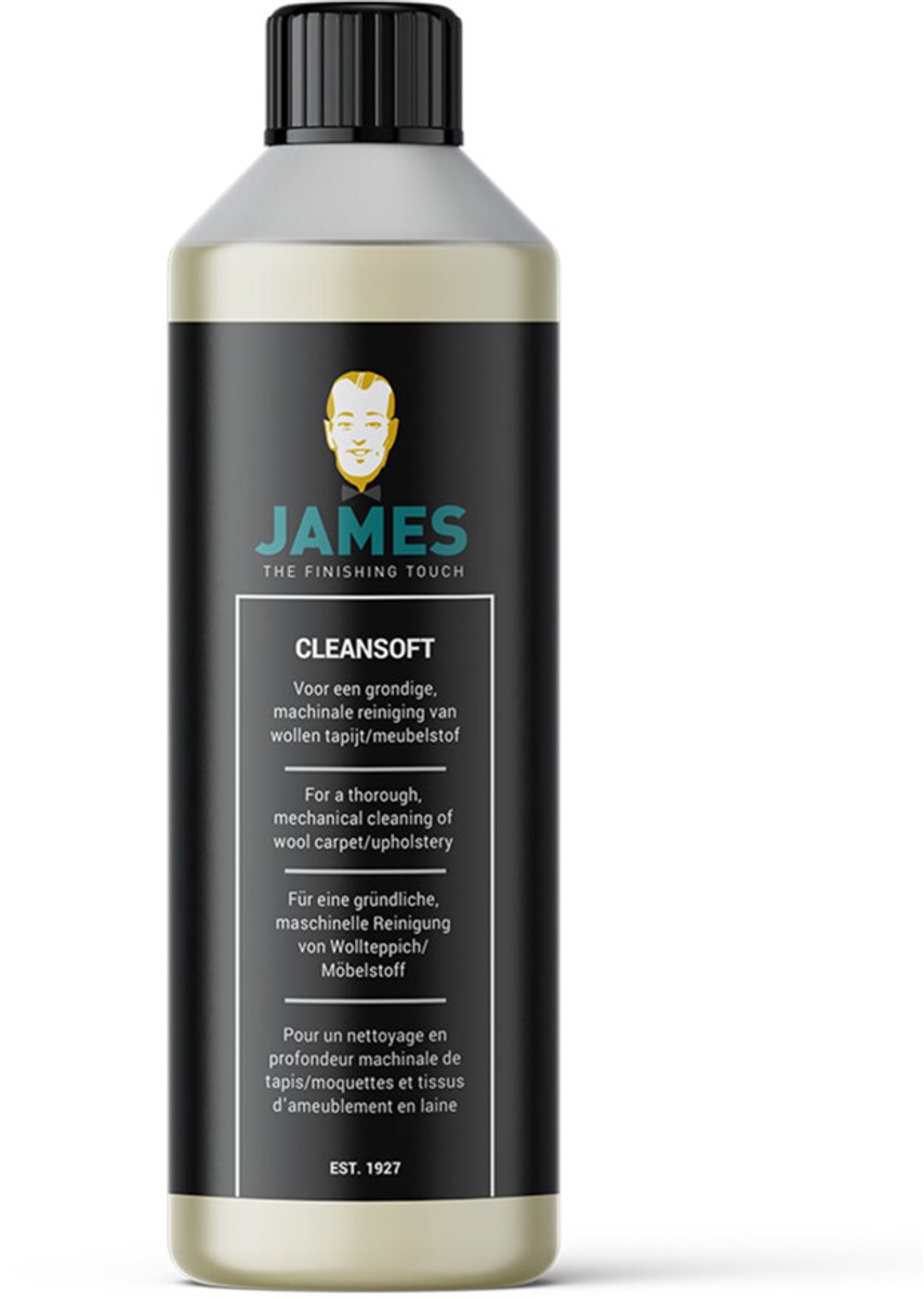 James Cleansoft 3 x 500 ml – Wol Tapijt & Meubelreiniger – Voor Sproei Extractiemachine – Dieptereiniging & Kleurbehoud - Voordeelverpakking