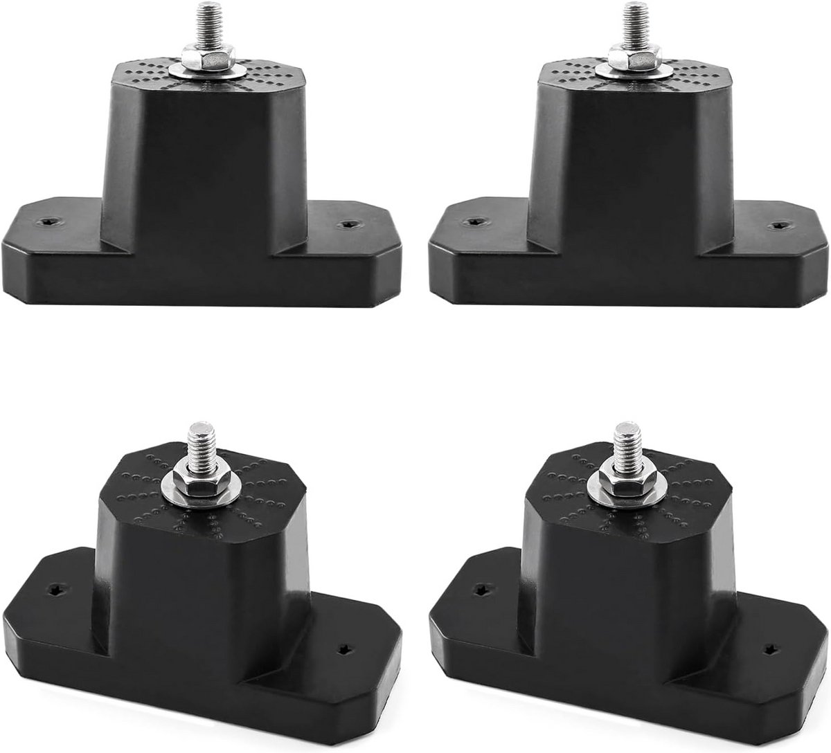 Trillingsdempers voor Airconditioning - 4 Stuks - Rubber voor Binnen en Buiten - Zwart