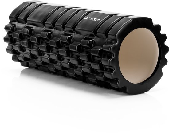 Actiget® Foam roller - Triggerpoint massage - Massage roller - 33 CM - Medium Hard - Zwart