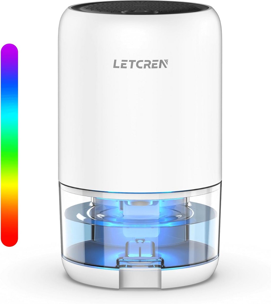 Luchtontvochtiger voor Thuis - 35 oz, Compact en Stille Ontvochtiger met LED Verlichting