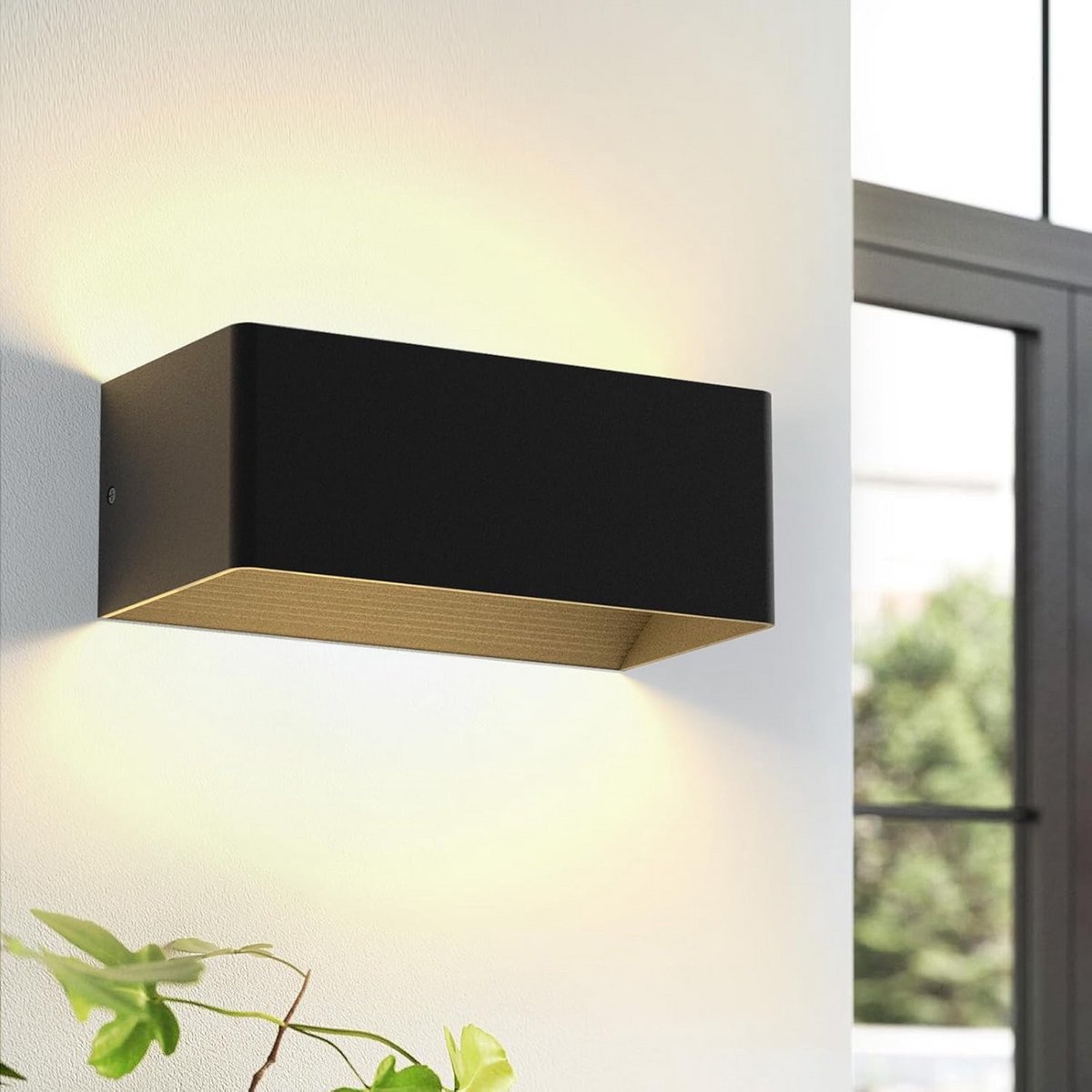 Moderne Zwart Wandlamp - Up Down LED Wandverlichting voor Woonkamer en Slaapkamer - 5W Warmwit 3000K