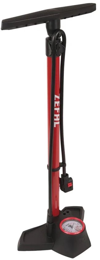 Zefal Profil Max Vloerpomp – Fietspomp – Manometer – Presta/Schrader/Dunlop – Aluminium – Rood