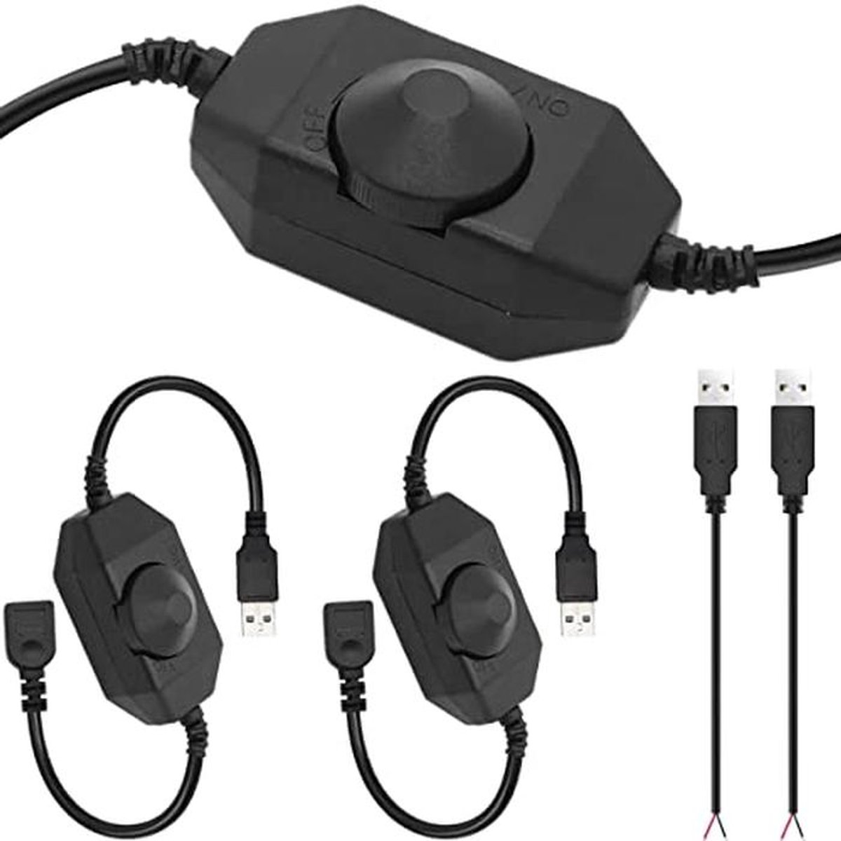 LED Stripverlichting Dimmer met USB Handmatige Controller - 2 Stuks