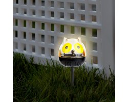 Garden Of Eden Solar Tuinlamp LED op Zonne-Energie - Uil Decoratielamp Buiten - 1 Koel Witte LED - 150 × 50 × 50 mm - Met Grondpen - Sfeerverlichting voor Tuin [11240E]