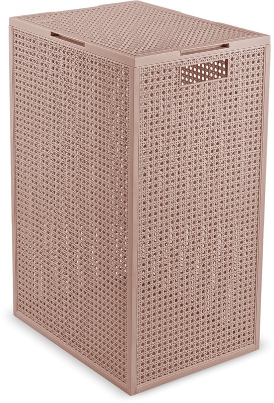 Curver Kaya Wasmand met deksel - 60L - 38x29x58,5 cm - Warm Taupe