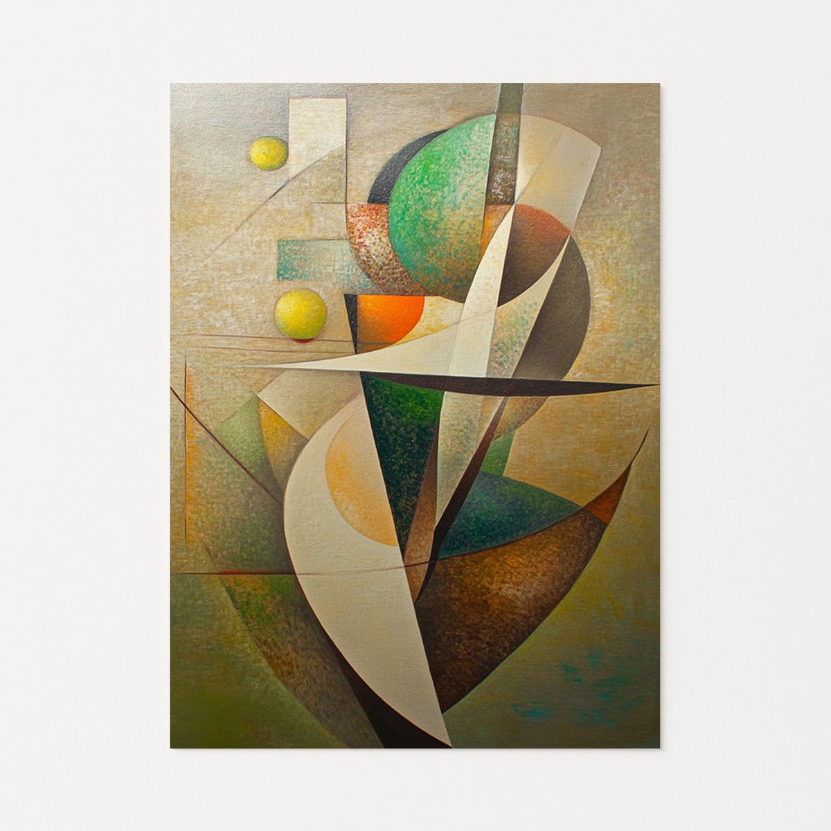 Cirkels muurdecoratie - Wanddecoratie klassiek - Retro poster - 40x60 cm