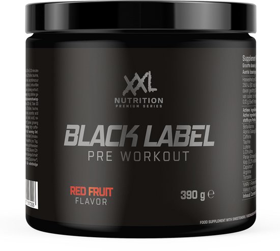 XXL Nutrition - Black Label Pre-Workout - Red Fruit - 390 g
